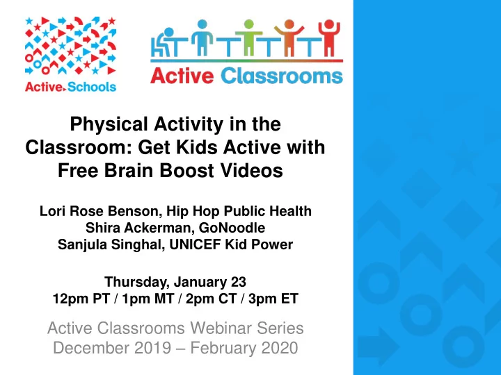 physical activity in the classroom get kids active with