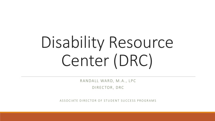 disability resource center drc