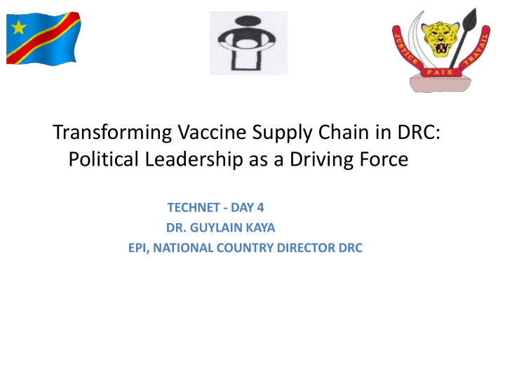 transforming vaccine supply chain in drc political