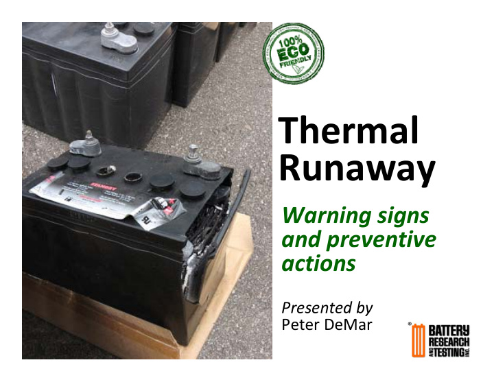 thermal runaway