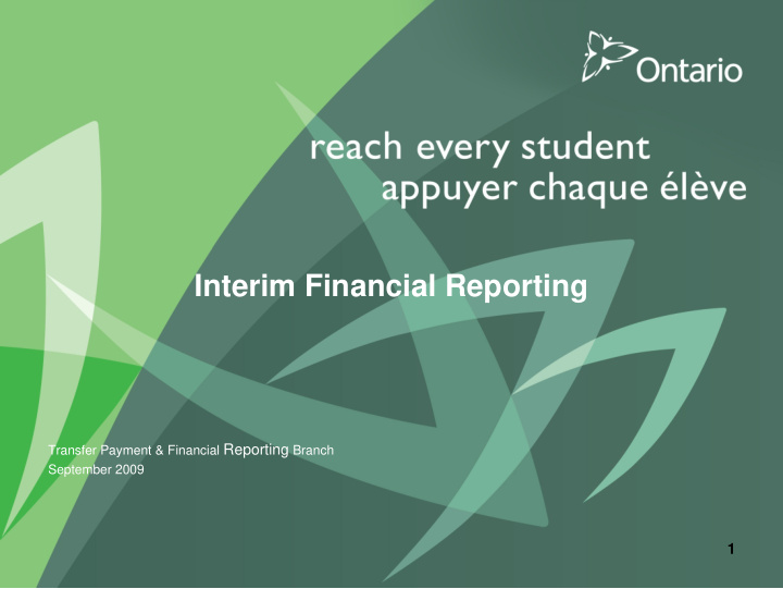 interim financial reporting