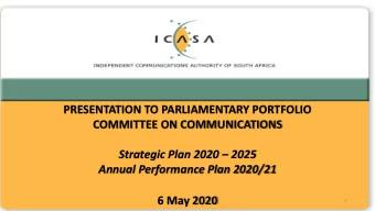 Strategic Plan 2020  2025  Annual Performance Plan 2020/21  6 May 2020  1 Strategic Plan 2020