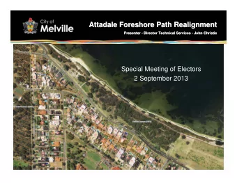 DPAW Managed Land Attadale  Special Meeting of Electors  2 September 2013  Tonights Presentation