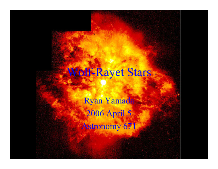 wolf rayet stars