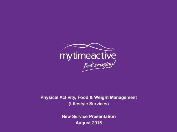new service presentation august 2015 the context in