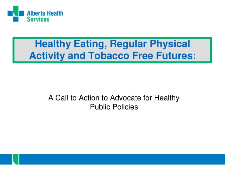 healthy eating regular physical