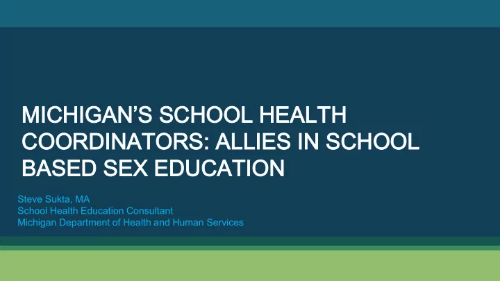 michigan s school health michigan s school health