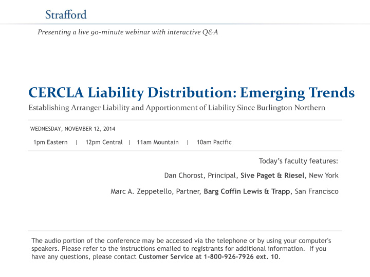 cercla liability distribution emerging trends