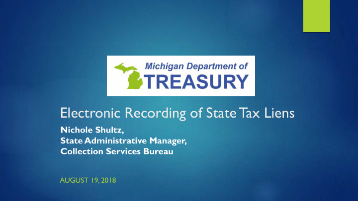 electronic recording of state tax liens