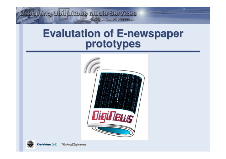evalutation of e newspaper newspaper evalutation of e
