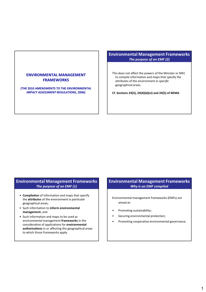 environmental management frameworks