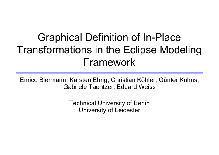 graphical definition of in place transformations in the