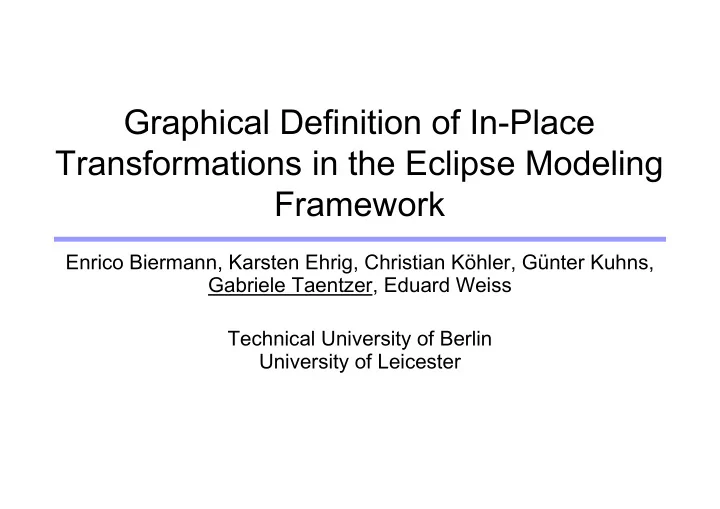 graphical definition of in place transformations in the