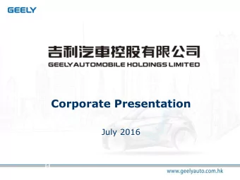 Corporate Presentation  July 2016  Sales Performance 1 st Half 2016  Overall:  280,337 units, +11%