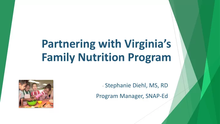 partnering with virginia s family nutrition program