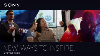 .  Live Your Vision  Edge Analytics Appliance  Sonys First AI-Based  Video Analytics Solution