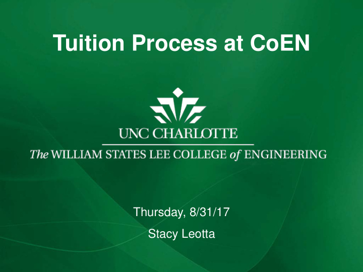 tuition process at coen