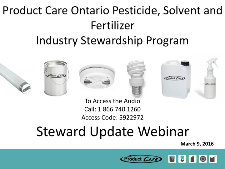 steward update webinar