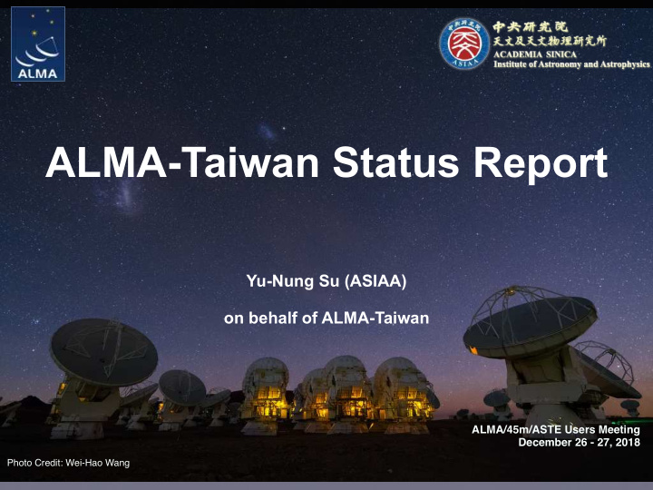 alma taiwan status report