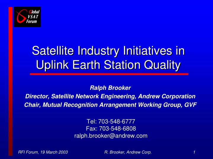 satellite industry initiatives in satellite industry