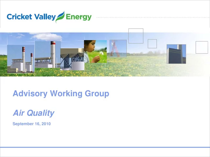 advisory working group air quality