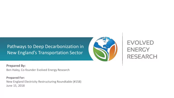 pathways to deep decarbonization in new england s