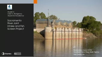 Sacramento  River Joint  Intake and Fish  Screen Project  Reclamation District 2035/