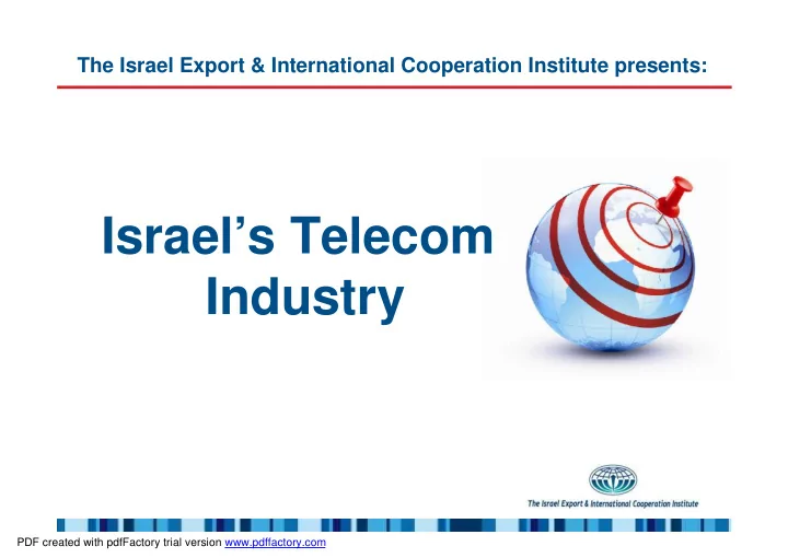 israel s telecom industry
