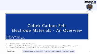 28 June 2019  I n t e r n a t i o n a l  F l o w  B a t t e r y  F o r u m  L y o n ,  F r a n c e