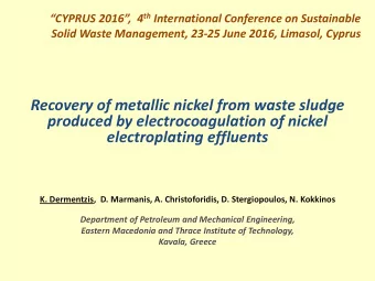 Recovery of metallic nickel from waste sludge  produced by electrocoagulation of nickel