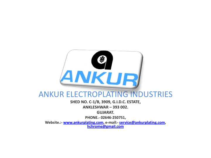 ankur electroplating industries