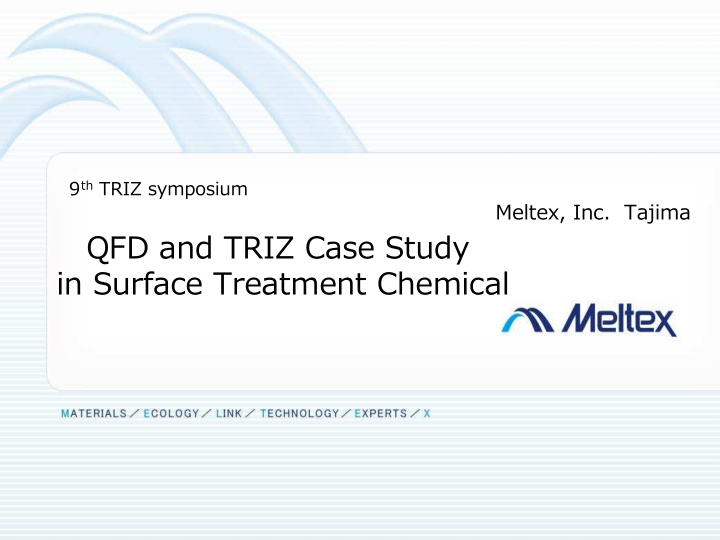 qfd and triz case study in surface treatment chemical 2 3