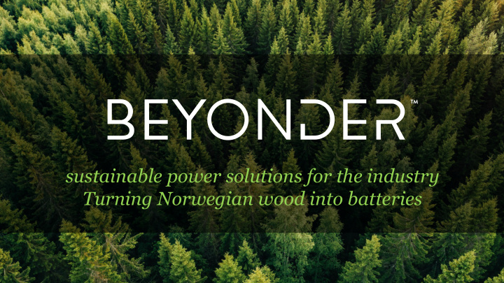 sustainable power solutions for the industry