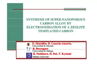 SYNTHESIS OF SUPER  SYNTHESIS OF SUPER NANOPOROUS  SYNTHESIS OF SUPER  SYNTHESIS OF