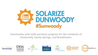 Dunwoody, Sandy Springs, and Brookhaven  Solar is  More affordable: cost dropped 70%  since