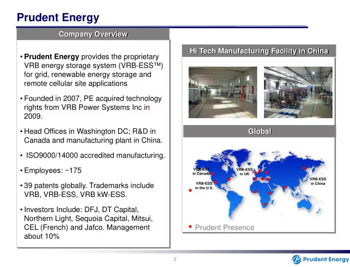 prudent energy