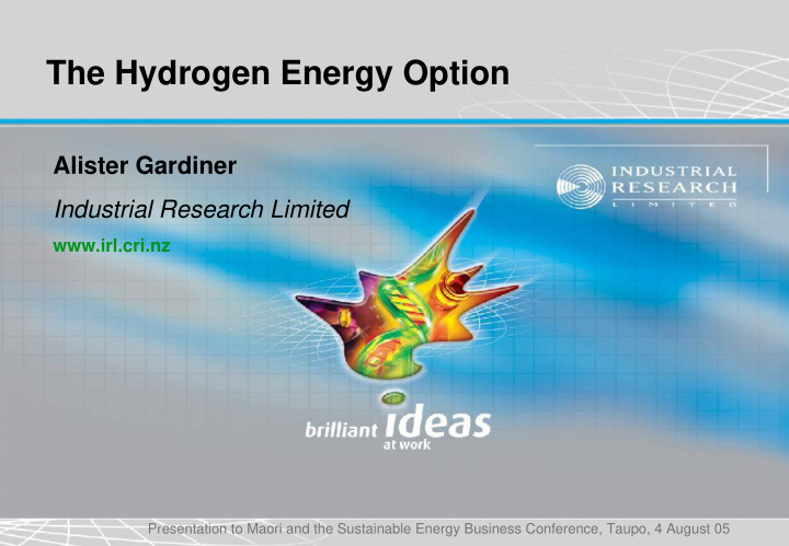 the hydrogen energy option