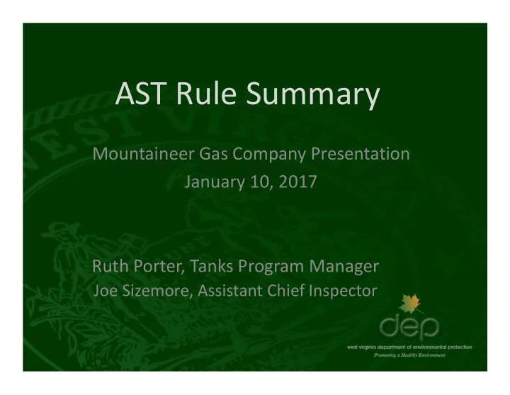 ast rule summary