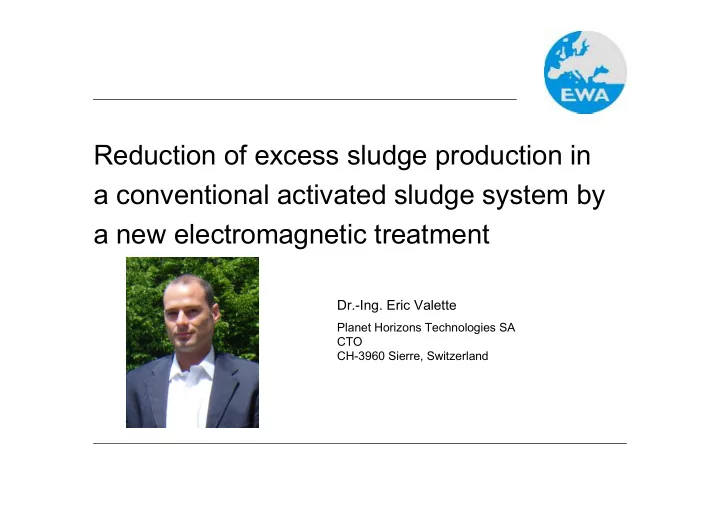 reduction of excess sludge production in a conventional