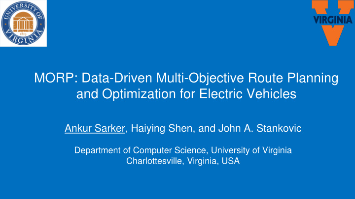 morp data driven multi objective route planning and