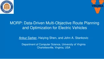 MORP: Data-Driven Multi-Objective Route Planning  and Optimization for Electric Vehicles  Ankur