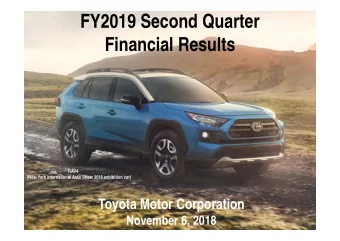 FY2019 Second Quarter  Financial Results  RAV4  (New York International Auto Show 2018 exhibition