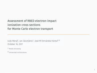 Assessment of RBED electron-impact  ionization cross sections  for Monte Carlo electron transport