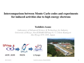 Intercomparison between Monte Carlo codes and experiments for induced activities due to high energy