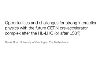 Opportunities and challenges for strong interaction  physics with the future CERN pre-accelerator