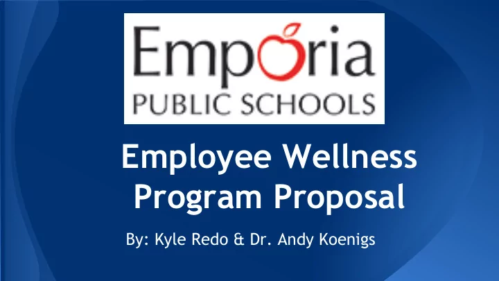 employee wellness program proposal