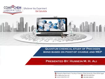 Presented By: Hussein M. H. Ali Pnicogen bond based on point-of-charge AGENDA Introduction