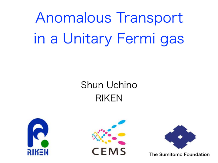 anomalous transport in a unitary fermi gas