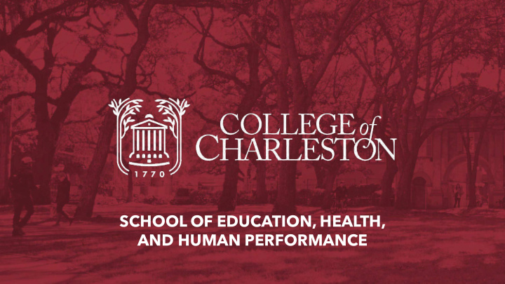 school of education health and human performance become a