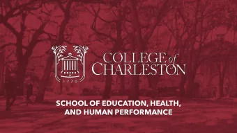 SCHOOL OF EDUCATION, HEALTH,  AND HUMAN PERFORMANCE  Become a  Classroom Teacher  If you are